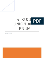 STRUCT, UNION AND ENUM NOTES