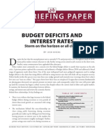 Budget Deficits and Interest Rates