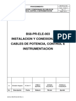 1.- B58-PR-ELE-003 R1 Instalación y Conexionado de Cables
