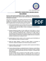 Informe Balance CASLA 2016 de "Volver a San Lorenzo"