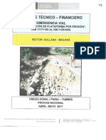 Emergencia Vial - Reconstruccion de Plataforma Sullana Macara PDF