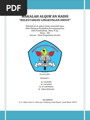 Makalah Kelestarian Lingkungan Hidup