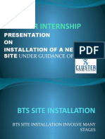 Summer Internship: Presentation ON Installation of A New Bts Site Under Guidance of
