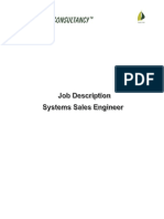 Job Description - Systems Sales Engineer