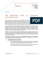 The Malaysian Code On Corporate Governance 2017: Client Update: Malaysia