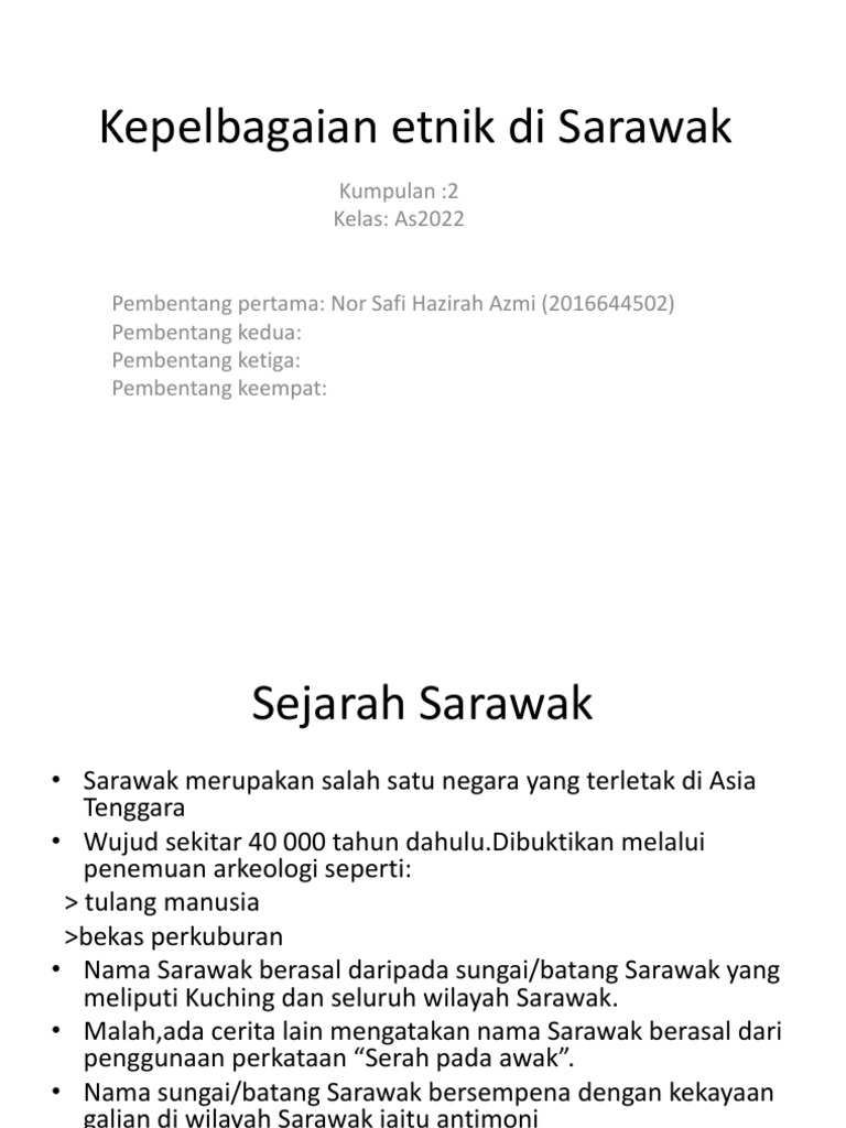 Kepelbagaian Etnik Di Sarawak Pdf