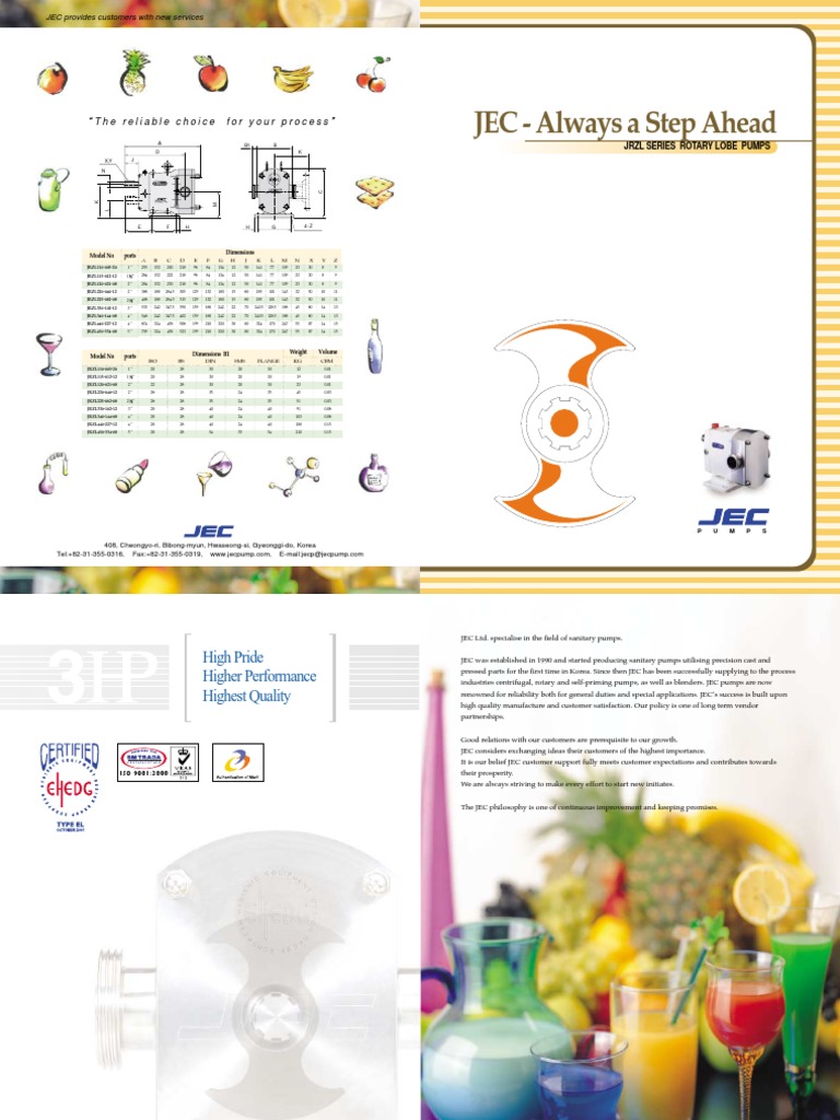 JEC JRZL Series Lobe Pumps Overview | PDF | Pump | Mechanical Engineering