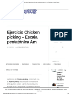 Ejercicio Chicken Picking - Hybrid Picking - Escala Pentatónica Am - Guitarra Desafinados