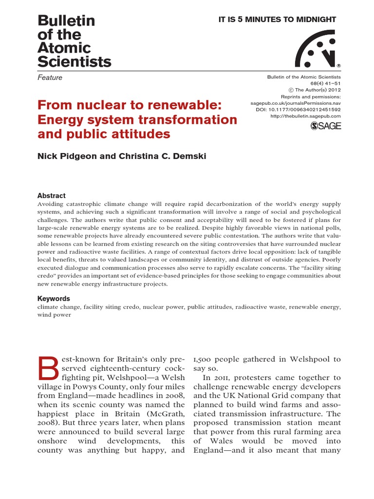 From Nuclear To Renewable | PDF | Nuclear Power | Wind Power