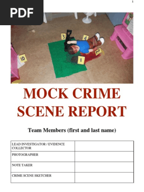 Mock Crime Scene Ideas
