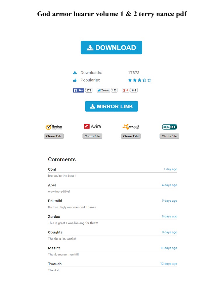 God Armor Bearer Volume 1 2 Terry Nance PDF | God In Christianity | Elijah