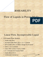 Permeability Flow of Liquids in Porous Media