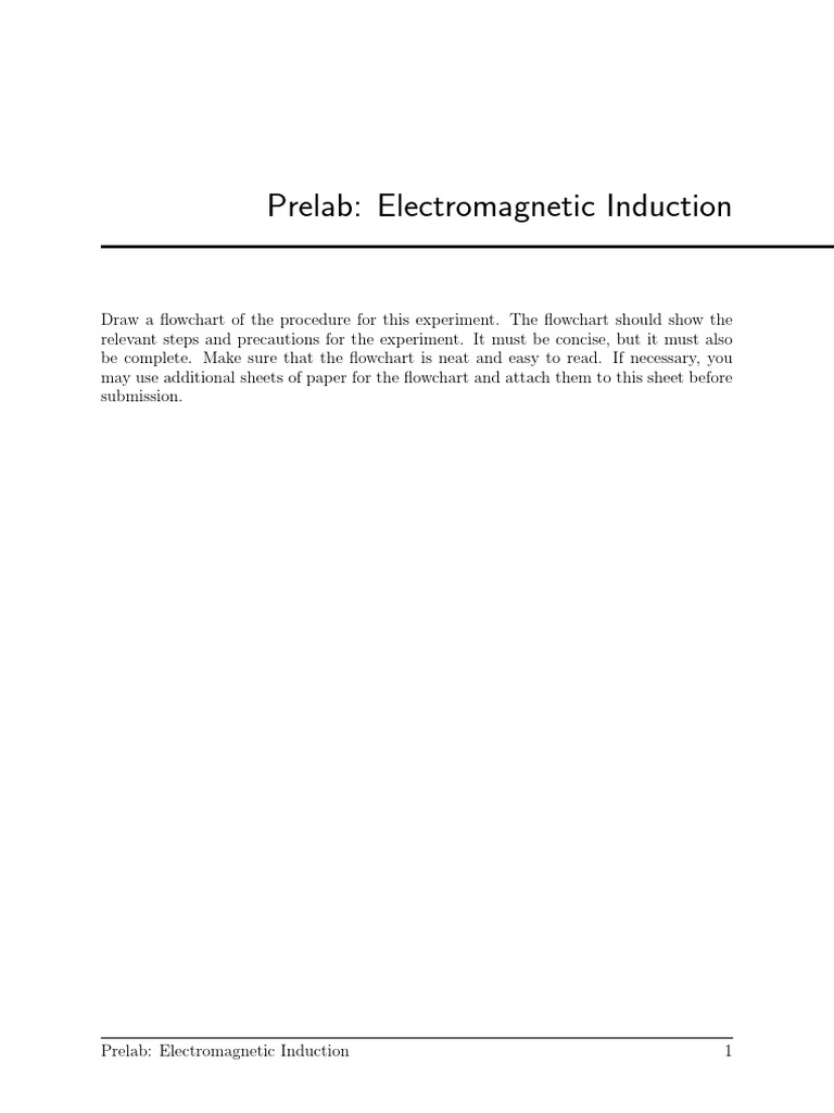 Electromagnetic Induction Lab Overview | PDF | Electromagnetic ...
