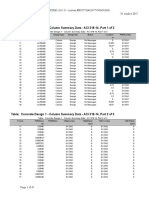 Table: Concrete Design 1 - Column Summary Data - ACI 318-14, Part 1 of 3