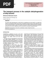 The Transport Process in The Catalytic Dehydrogenation of Ethyl Alcohol