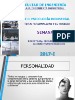 Semana 05 Personalidad y El Trabajo Psi Ind x Ciclo 2017 - i