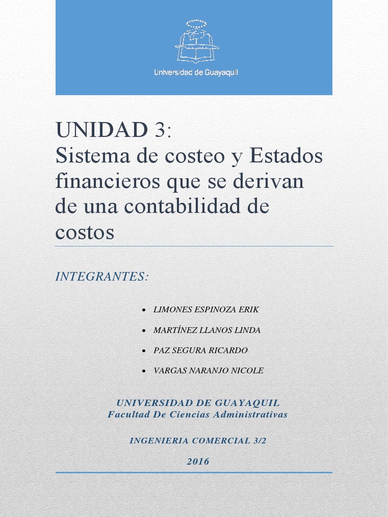 Costeo y Estados Financieros en Contabilidad | PDF | Costo | Inventario
