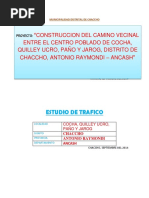 Estudio de Trafico de chaccho