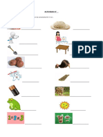 Escribir Palabras Con M, P, S y L Según Imágenes Dadas