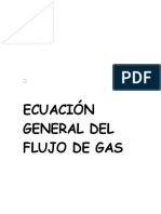 Ecuación General Del Flujo de Gas
