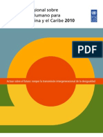 (A) Informe de Desarrollo Humano en América Latina y El Caribe (2010)