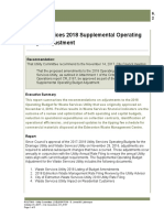 Waste​ ​Services​ ​2018​ ​Supplemental​ ​Operating Budget​ ​Adjustment