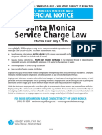 California SantaMonica Service Charge Law