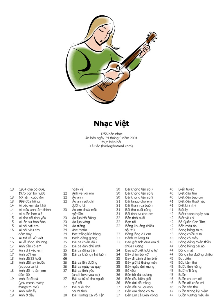 1256 Loi Bai Hat Viet Nam Pdf
