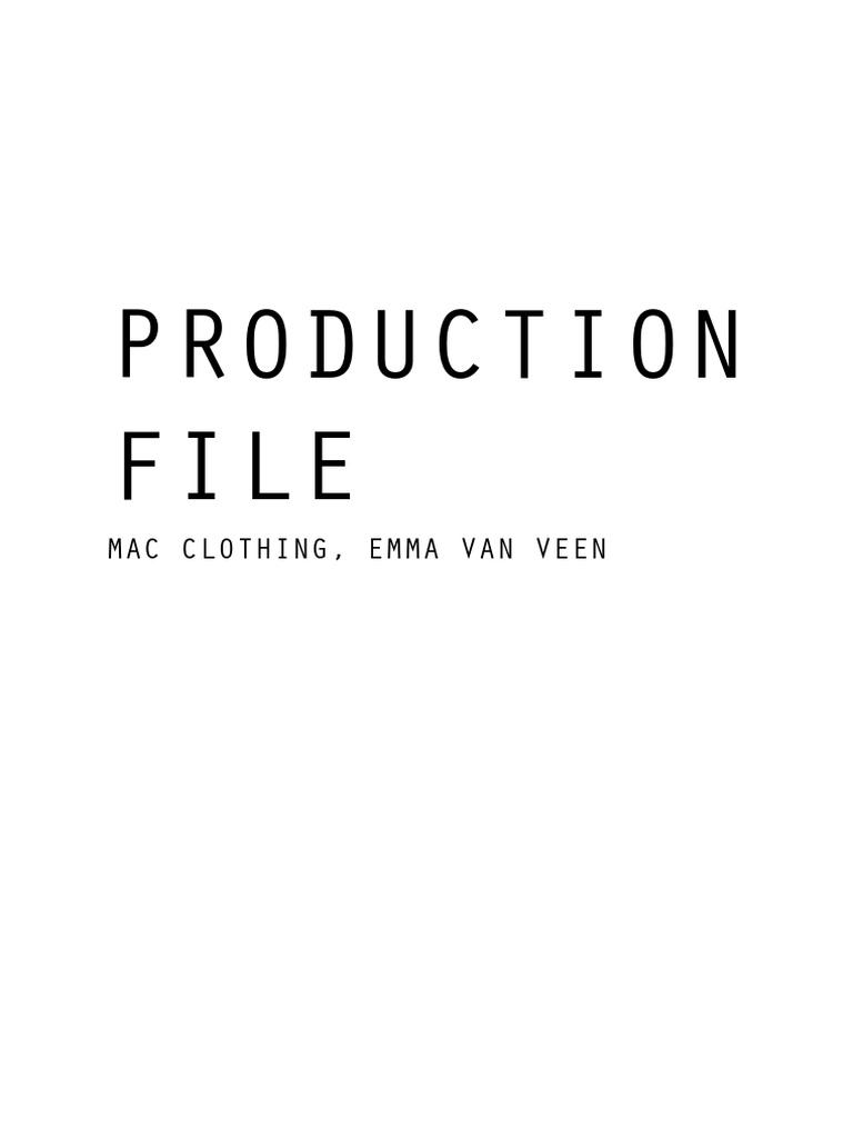 MAC Clothing Production File Overview | PDF | Seam (Sewing) | Clothing