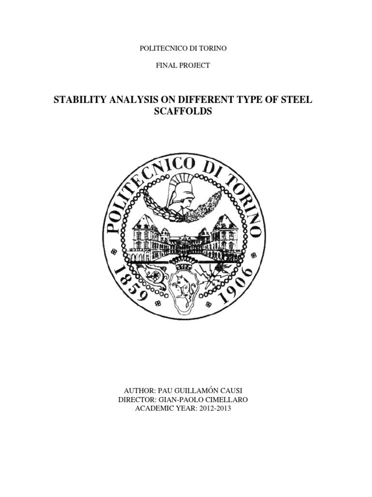 Stability Analysis of Steel Scaffolds | PDF | Scaffolding | Buckling