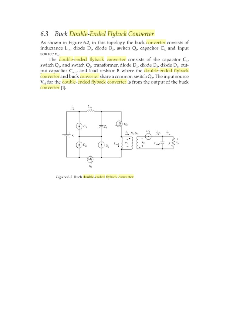 Double Ended Flyback Converter | PDF