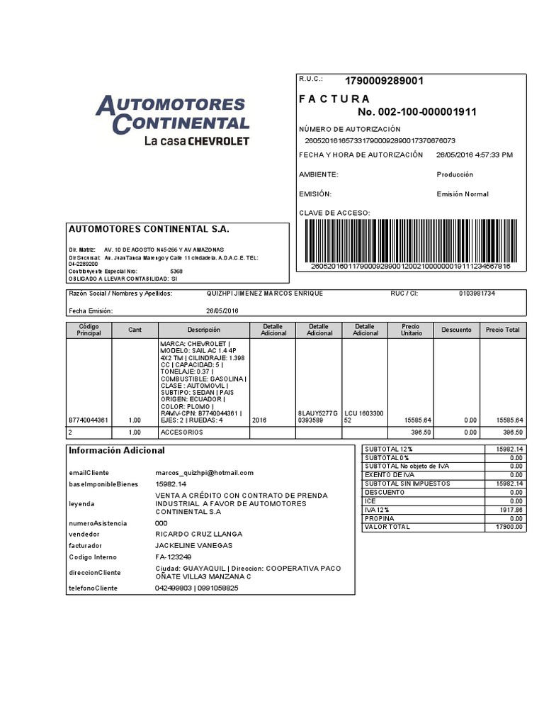 FACTURA_002100000001911 (1) Coche Vehículos