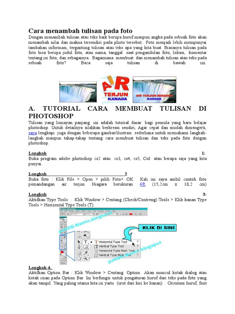 Cara Menambah Tulisan Pada Foto