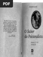 LACAN, Jacques. O Seminário. O Saber Do Psicanalista (1971-72)