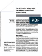 CT of Lumbar Spine Disk Herniation:: Correlation With Surgical Findings