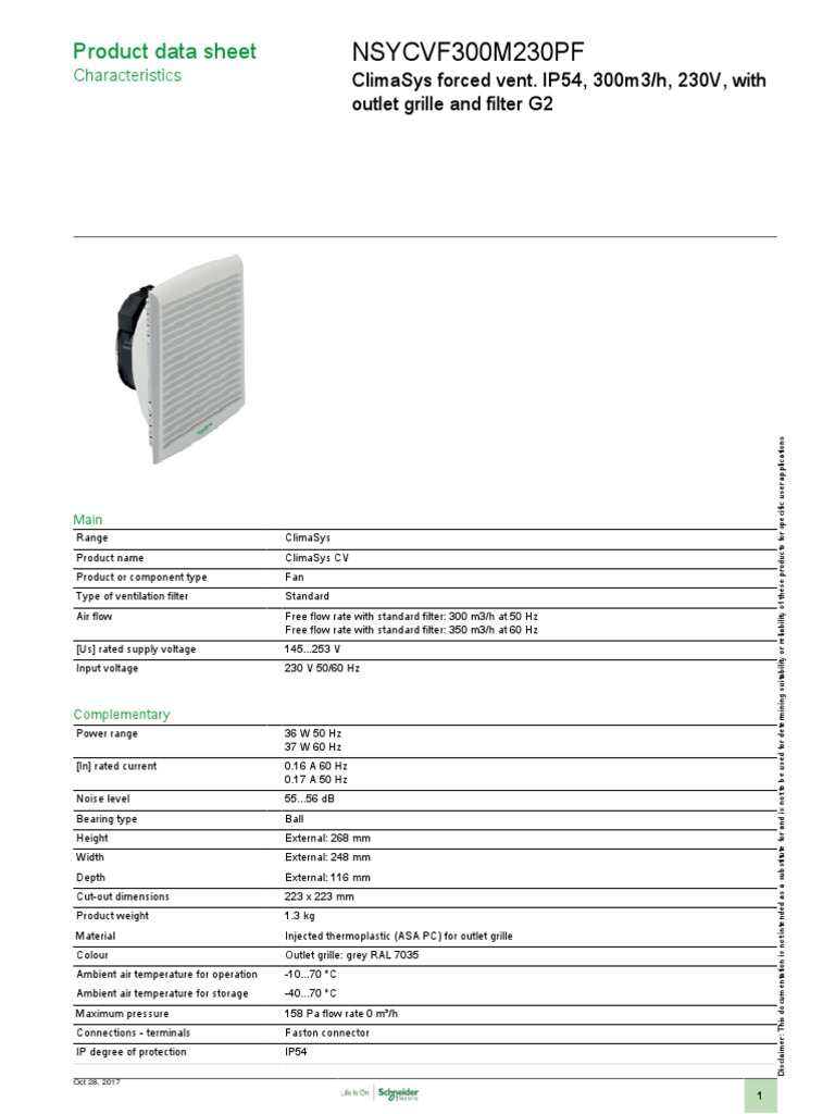 Climasys CV Nsycvf300m230pf | PDF | Flow Measurement | Electricity