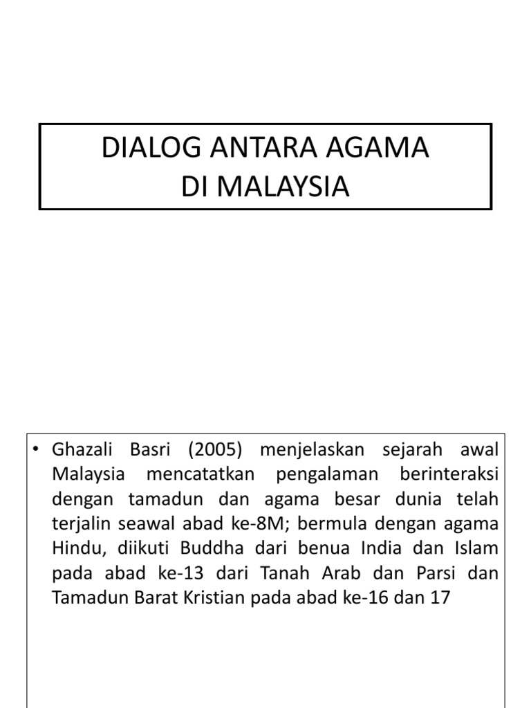 Dialog Antara Agama Di Malaysia Pdf