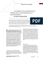 Practice Parameter On Gay, Lesbian, or Bisexual Sexual Orientation, Gender Nonconformity, and Gender Discordance in Children and Adolescents - En.es