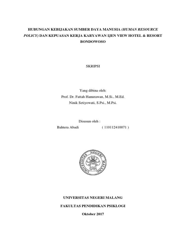 Cover Skripsi Universtas Negeri Malang