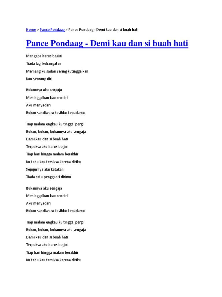 Lirik Tembang Lawas Pdf