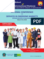 Two Day National Conference on Services in Emerging Markets- Opportunities and Challenges on 9-10 March, 2018 at GITAM School of International Business, GITAM University, Visakhapatnam, Andhra Pradesh, INDIA