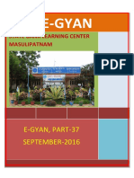 37th Issue E-Gyan September, 2016