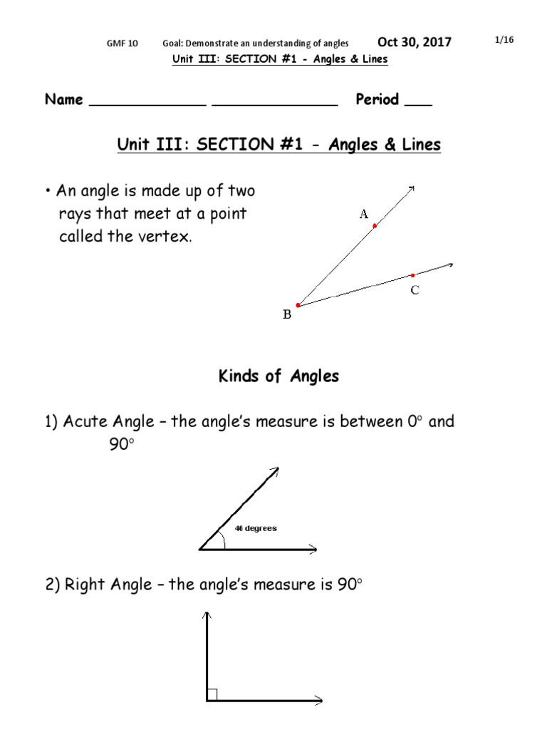 Understanding Angles and Lines | PDF | Elementary Geometry | Geometry