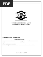 Relatorio 5 - Mecanica Dos Fluidos unifor