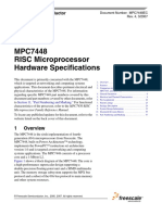 MPC7448 RISC Microprocessor Hardware Specifications: Freescale Semiconductor