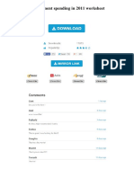 Government Spending in 2011 Worksheet