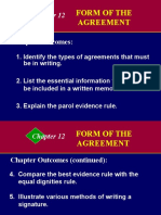 Form of The Agreement: Chapter Outcomes