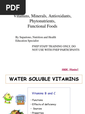 Water Soluble Vitamins Vitamin B12 Vitamin