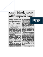 Only Black Juror Off Simpson Case