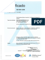 Certificado ISO 9001 2008 TUV Es